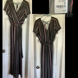 Charlotte Russe Striped Jumpsuit